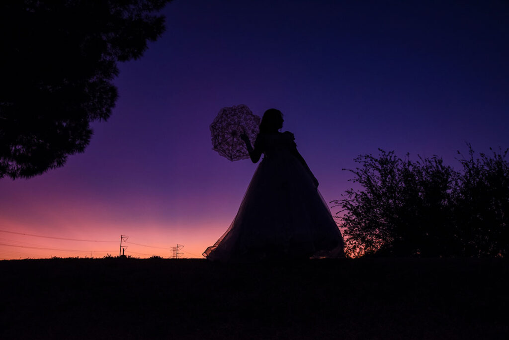 ideas de fotografía nocturna de quinceañera